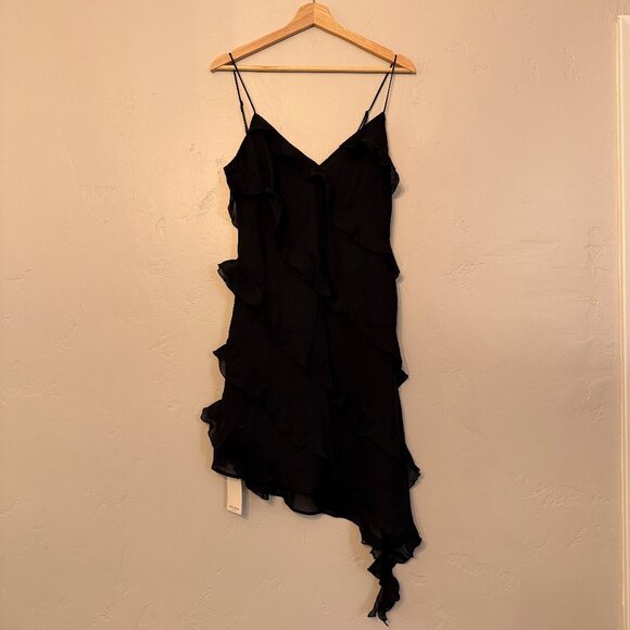 NWT Abercrombie + Fitch All-Over Ruffle Mini Dress Size Medium - Picture 4 of 7